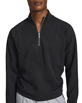 Gray Kirkland Signature Men's Extra Fine Merino Wool ¼ Zip Sweater Size XL 