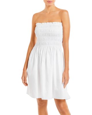 Tory Burch - Smocked Short Dress Swim Cover-Up