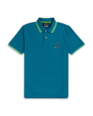 Psycho Bunny Bradly Pique Knit Regular Fit Polo Shirt In Enamel Blue