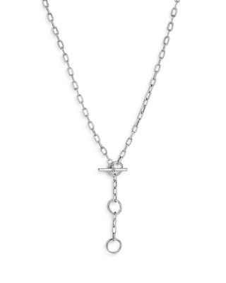 David Yurman Dy Madison Three Ring Chain Y Necklace in Sterling Silver, 20
