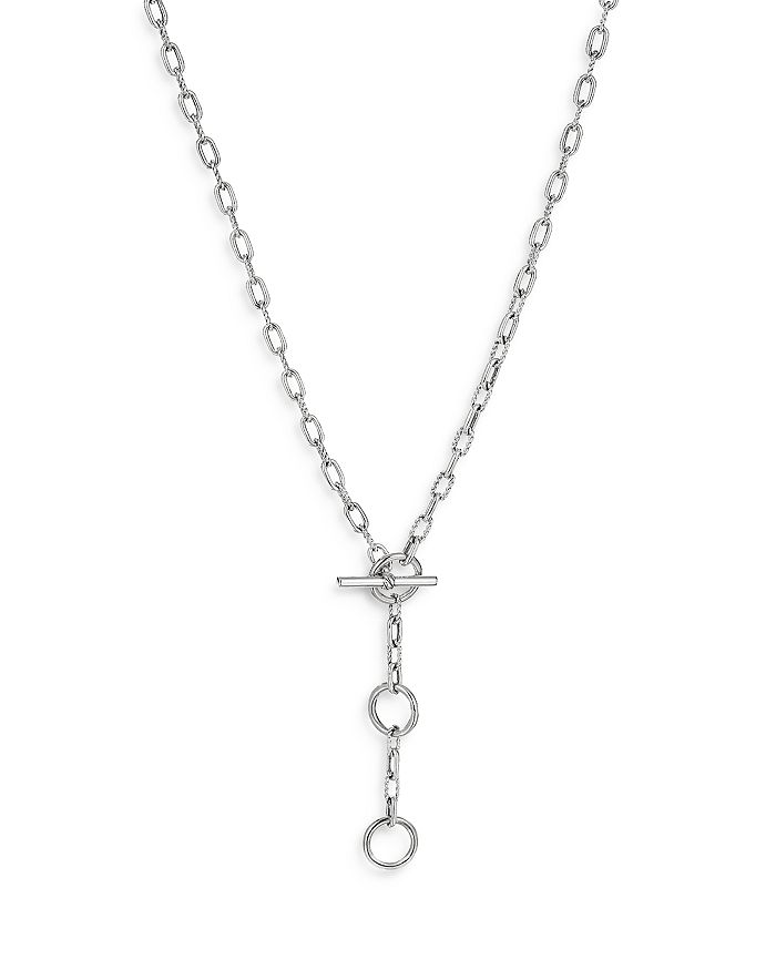 David Yurman - DY Madison&reg; Three Ring Chain Y Necklace in Sterling Silver, 20"