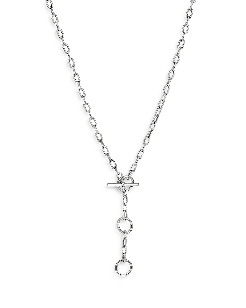David Yurman Dy Madison Three Ring Chain Y Necklace in Sterling Silver, 20