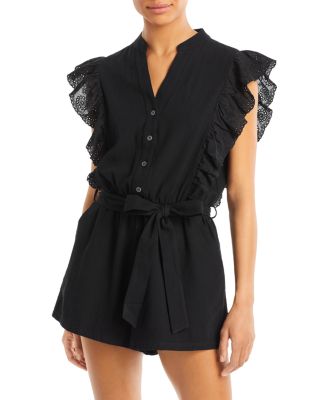 bloomingdales black romper