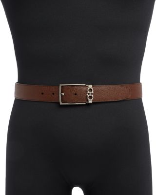 Men's Gancini Keeper Reversible Leather Belt