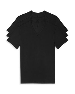 calvin klein cotton stretch v neck