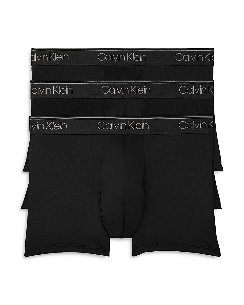 Calvin Klein 3-pack Low Rise Microfiber Stretch Boxer Briefs In Black