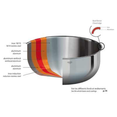 Cristel Stainless Steel 12" Wok