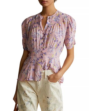 Actualizar 37+ imagen ralph lauren floral blouse