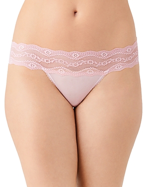 B.tempt'd By Wacoal B.adorable Thong In Silver Pink