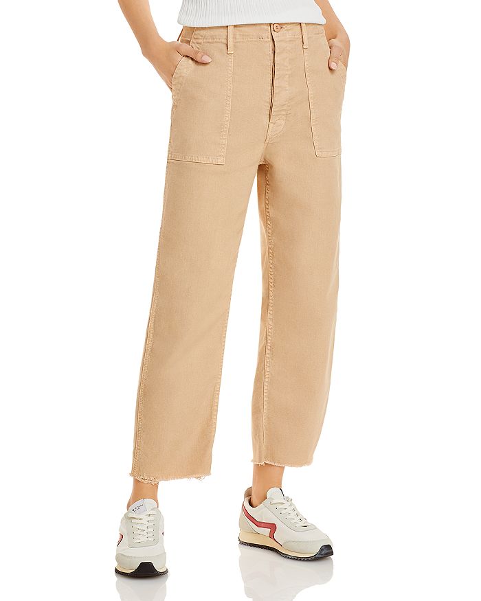 Mother THE PATCH POCKET PRIVATE ANKLE JEANS IN KHAKI