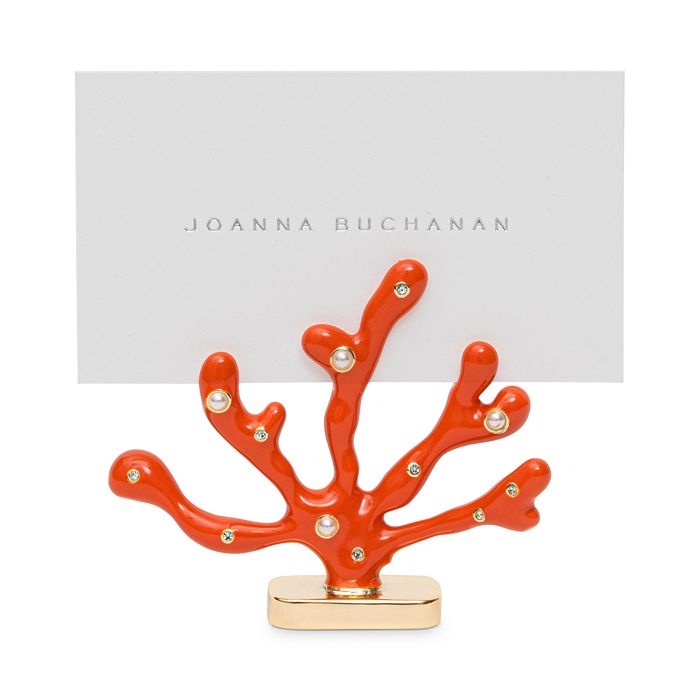 Joanna Buchanan Coral Placecard Holders, Set Of 2 In Coral