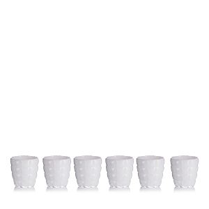 Mario Luca Giusti Acrylic Diamante Acrylic Tumbler, Set Of 6 In White