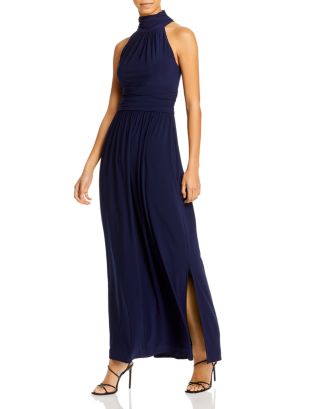 Eliza J High Neck Sleeveless Long Dress | Bloomingdale's