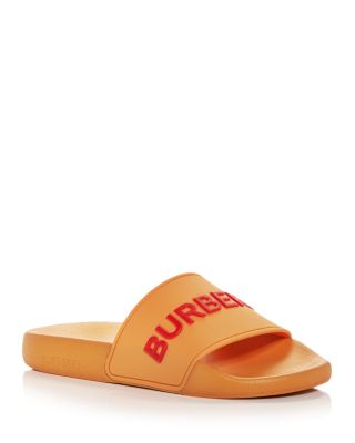 burberry orange slides