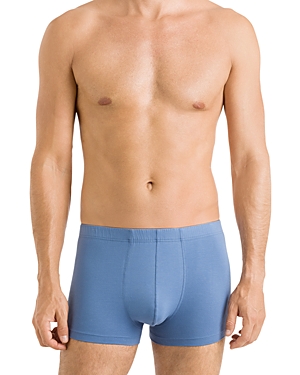 Hanro Cotton Superior Boxer Briefs In Cerulean Blue