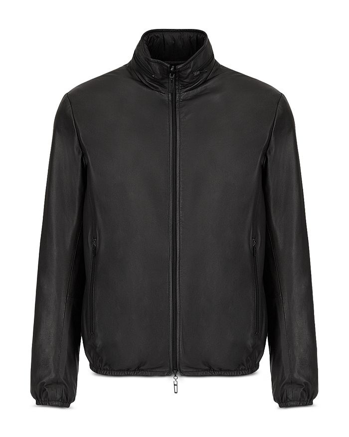 Emporio Armani Reversible Leather to Nylon Jacket | Bloomingdale's
