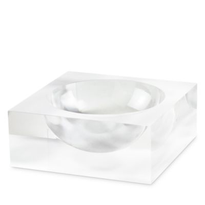 Tizo - Lucite&reg; Small Clear White Bowl