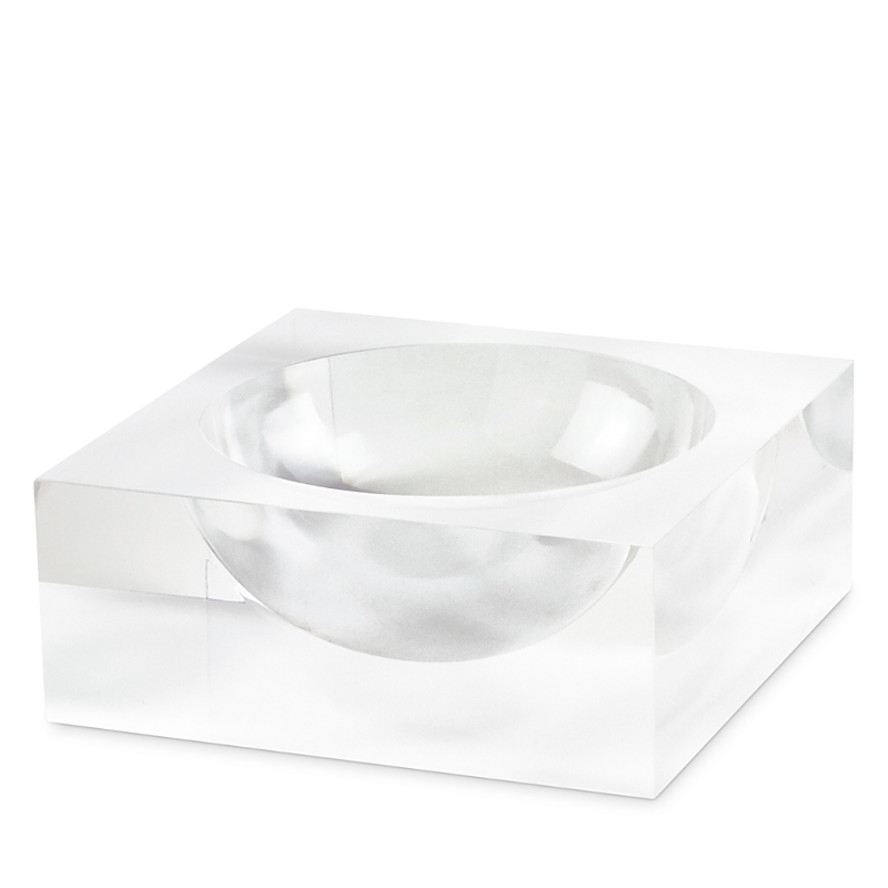 Tizo Design Lucite Small Clear White Bowl In White