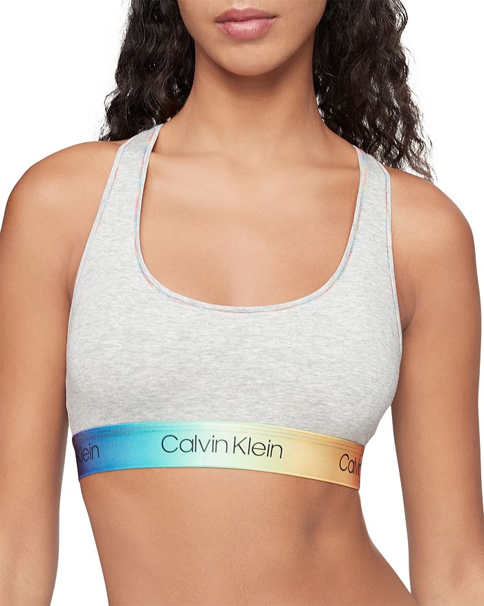 Calvin Klein Underwear White & Multicolor Pride Unlined Bralette