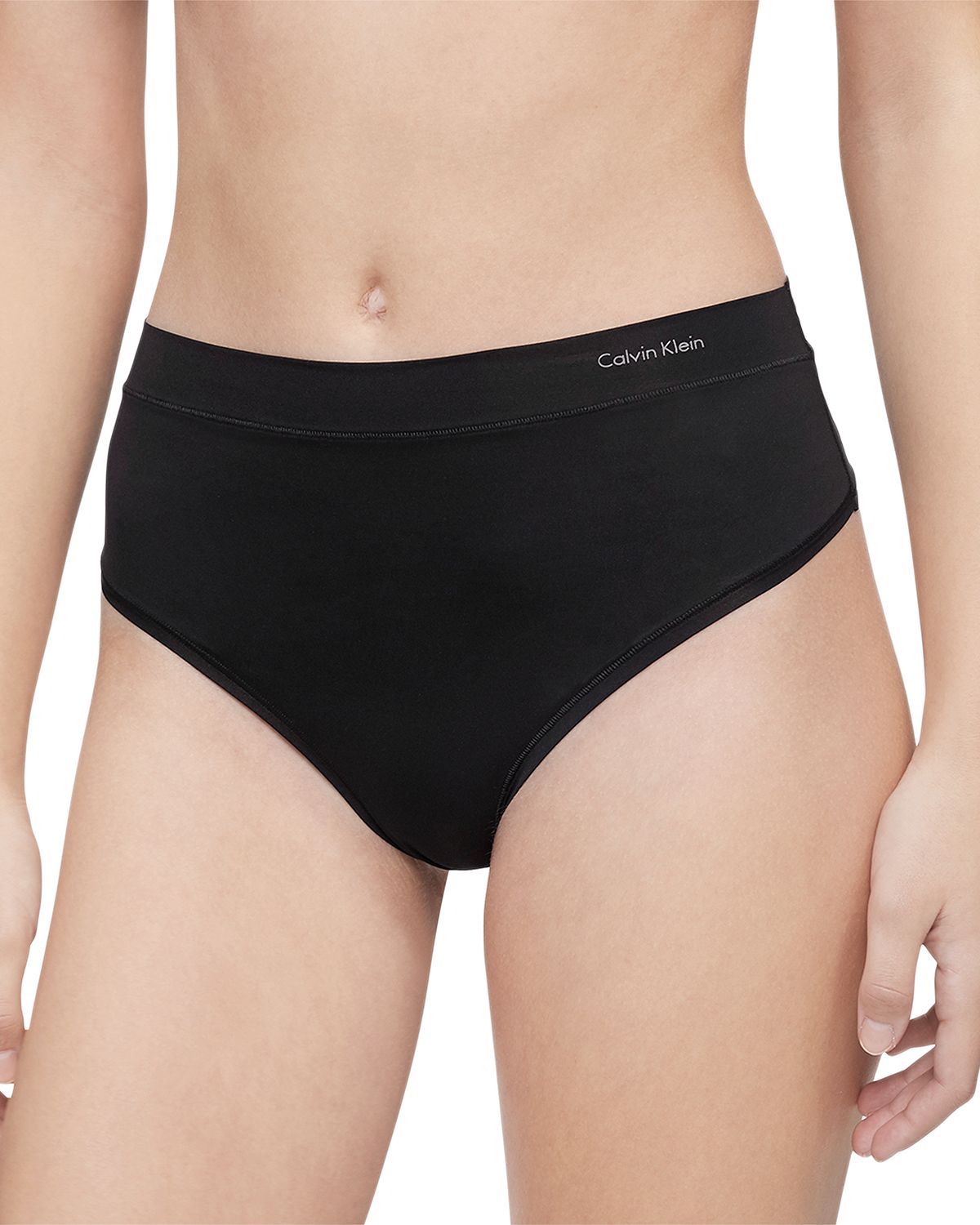 Photo 1 of CALVIN KLEIN One Size High Waist Thong, BLACK