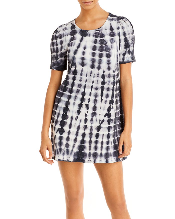 Annie Wear Striped Round Neck Puff Sleeve French Terry Top main image 0