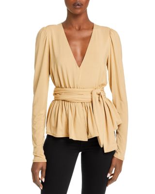 belted peplum top