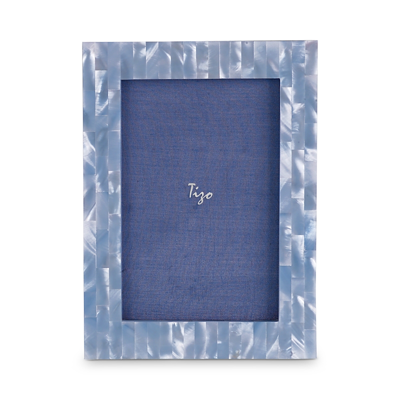 TIZO MOTHER OF PEARL 5 X 7 PICTURE FRAME MP83BLU-57