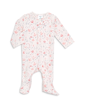 Aden And Anais Girls' Floral Print Comfort Zip Front Footie - Baby In Perennial