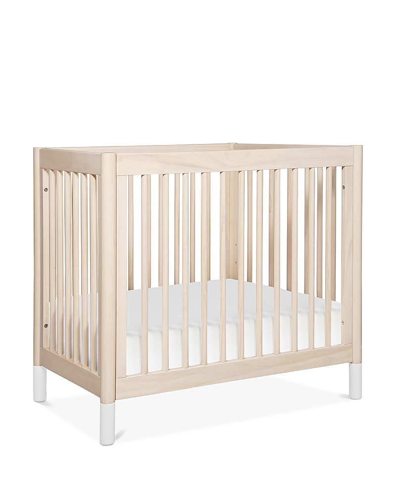 Babyletto Gelato 4-in-1 Convertible Mini Crib and Twin Bed - Washed Natural/White