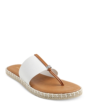 ANDRE ASSOUS WOMEN'S ELLE STRETCHY ESPADRILLE THONG SANDALS,AA0ELL10