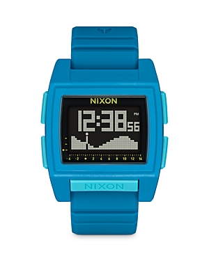 Nixon Base Tide Pro Digital Silicone Strap Watch, 42mm In Sapphire