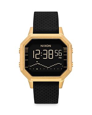 Nixon Siren Ss Watch, 33mm X 36mm In Black/gold