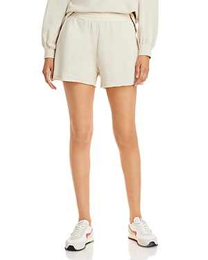 Rails Leighton Smocked Waist Seersucker Shorts In Pumice