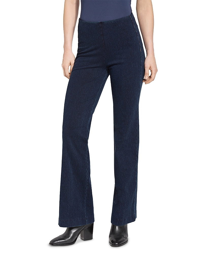 Lyssé Flared Pull-on Jeans In Indigo