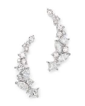 Bloomingdale's - Diamond Fancy Cut Ear Climbers in 14K White Gold, 1.0 ct. t.w. - 100% Exclusive