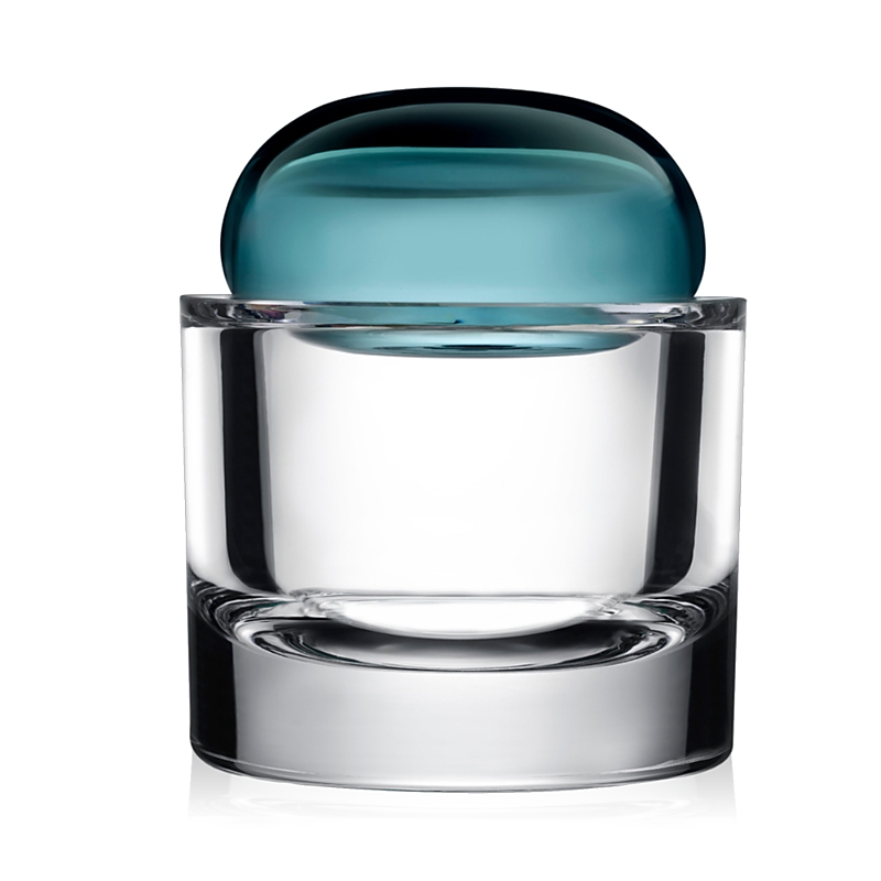 Nude Glass Ecrin Small Lidded Vessel In Green