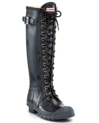 Hunter Gloss Watling Lace-Up Rain Boots | Bloomingdale display picture 3