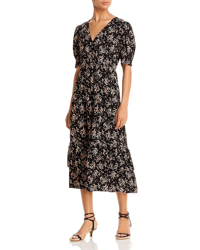 ba&sh Vika Ruffled Midi Dress | Bloomingdale's