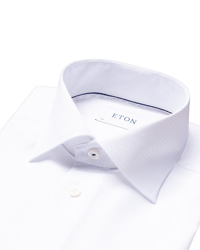 Shop Eton Slim Fit Textured Dress Shirt In White