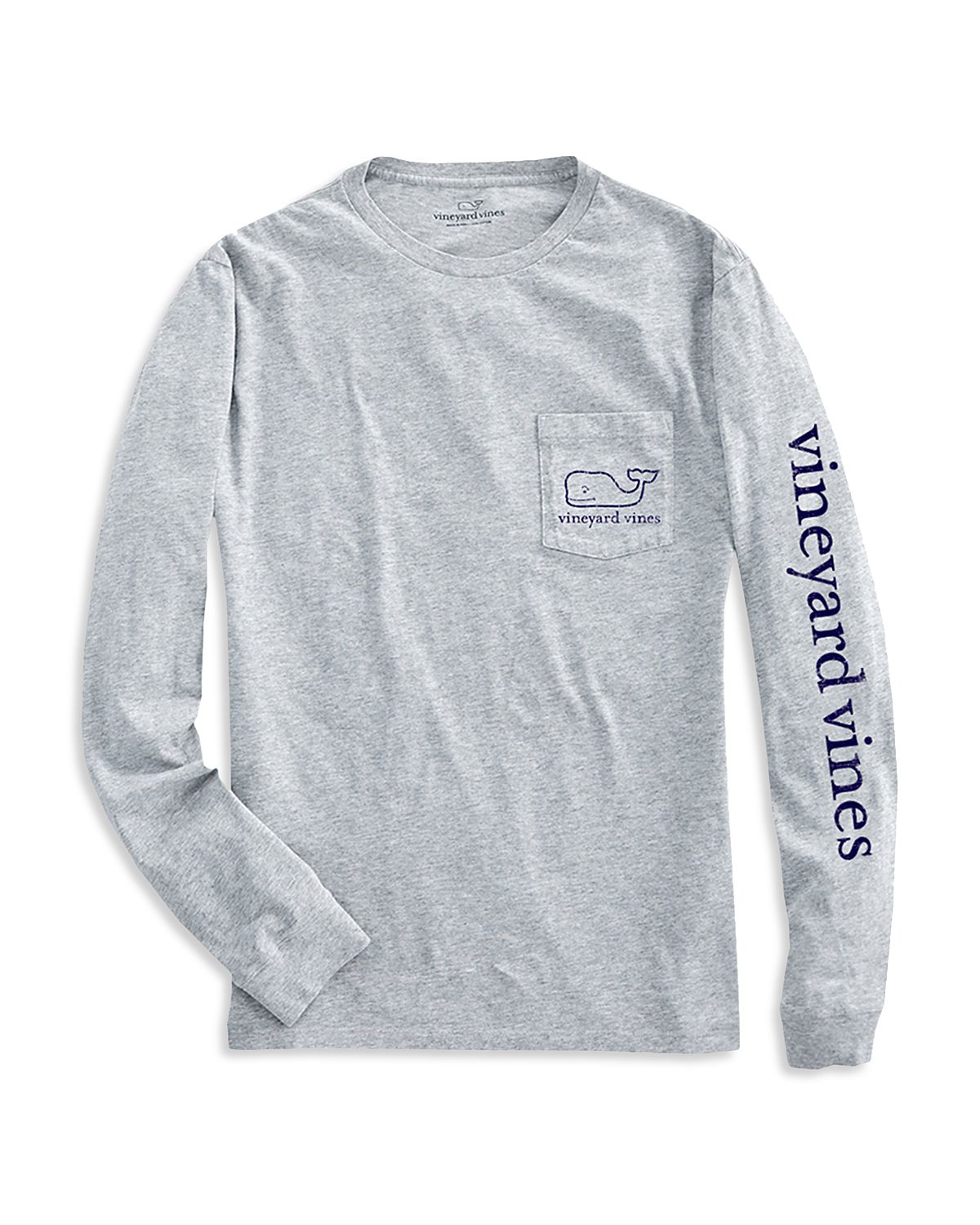 Vineyard Vines Boys' Long-Sleeve Vintage Whale Pocket Tee - Little Kid, Big Kid
