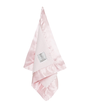 Little Giraffe Chenille Solid Plush Baby Blanket W/ Satin Border In Pink