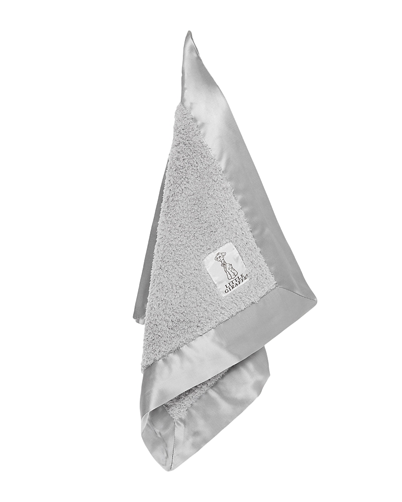 Little Giraffe Mini Chenille Blanket - Baby In Silver
