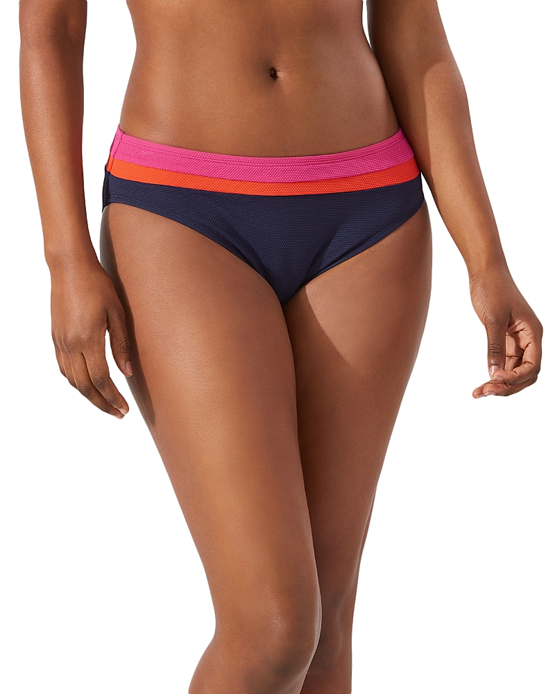 Tommy Bahama Island Cays Colorblocked Hipster Bikini Bottom In Passion Pink