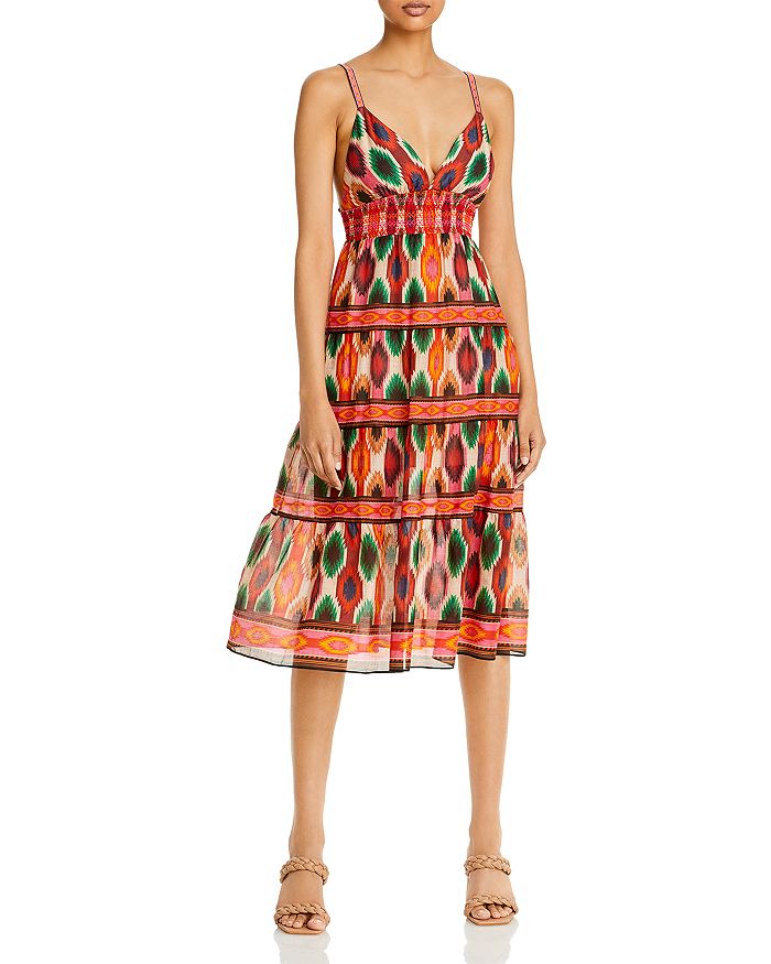 Alice and Olivia Santina Tiered Fit-and-Flare Dress