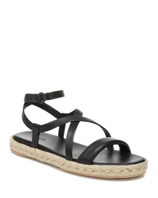 black strappy espadrille sandals