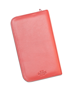 Royce New York Leather Travel & Grooming Toiletry Kit In Red