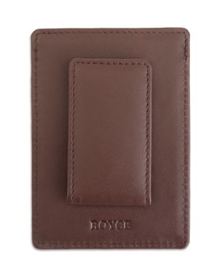 Leather Magnetic Money Clip Wallet