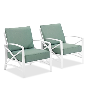 Sparrow & Wren Destin 2 Piece Outdoor Chair Set In White/mist