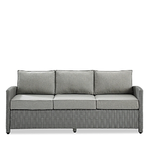Sparrow & Wren Walton Outdoor Wicker Sofa In Gray/gray