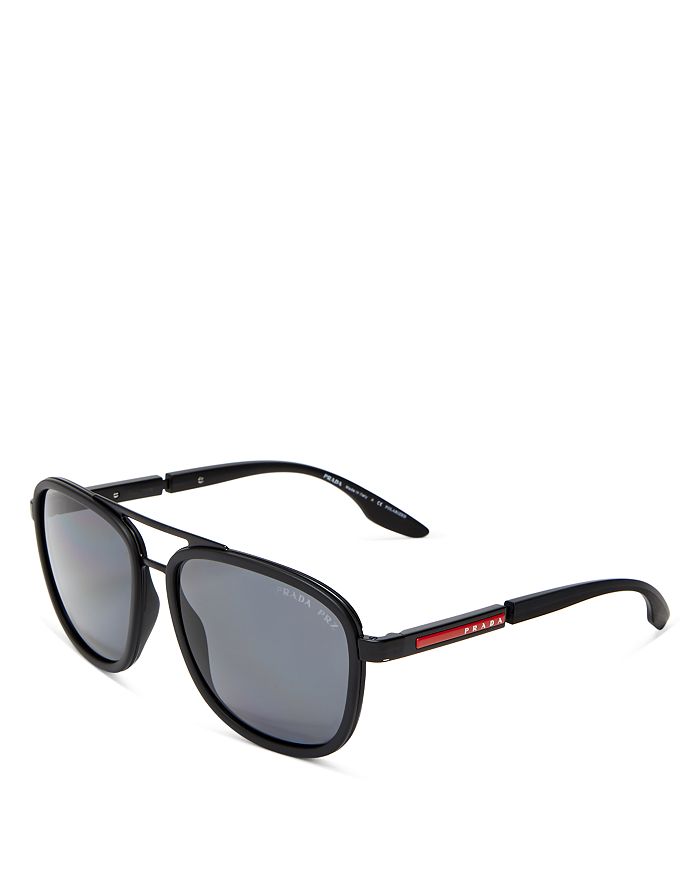 Prada Men’s Polarized Brow Bar Aviator Sunglasses, 60mm Bloomingdale's